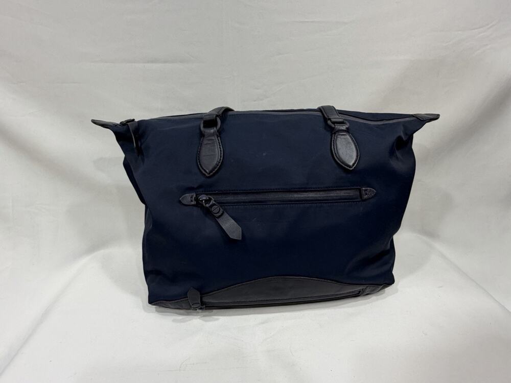 Cole Haan Zero Grand Navy Nylon Tote Black Leather Trim Minimalist Corpcore